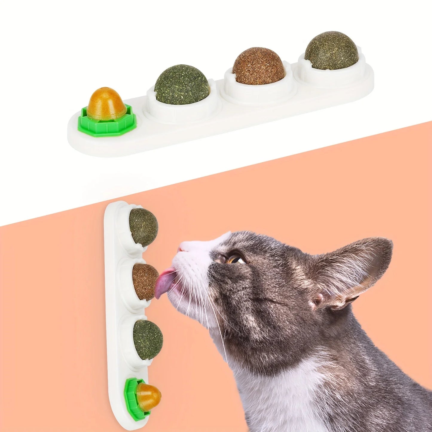 Wall Ball for cats 4 Pack Catnip Toys