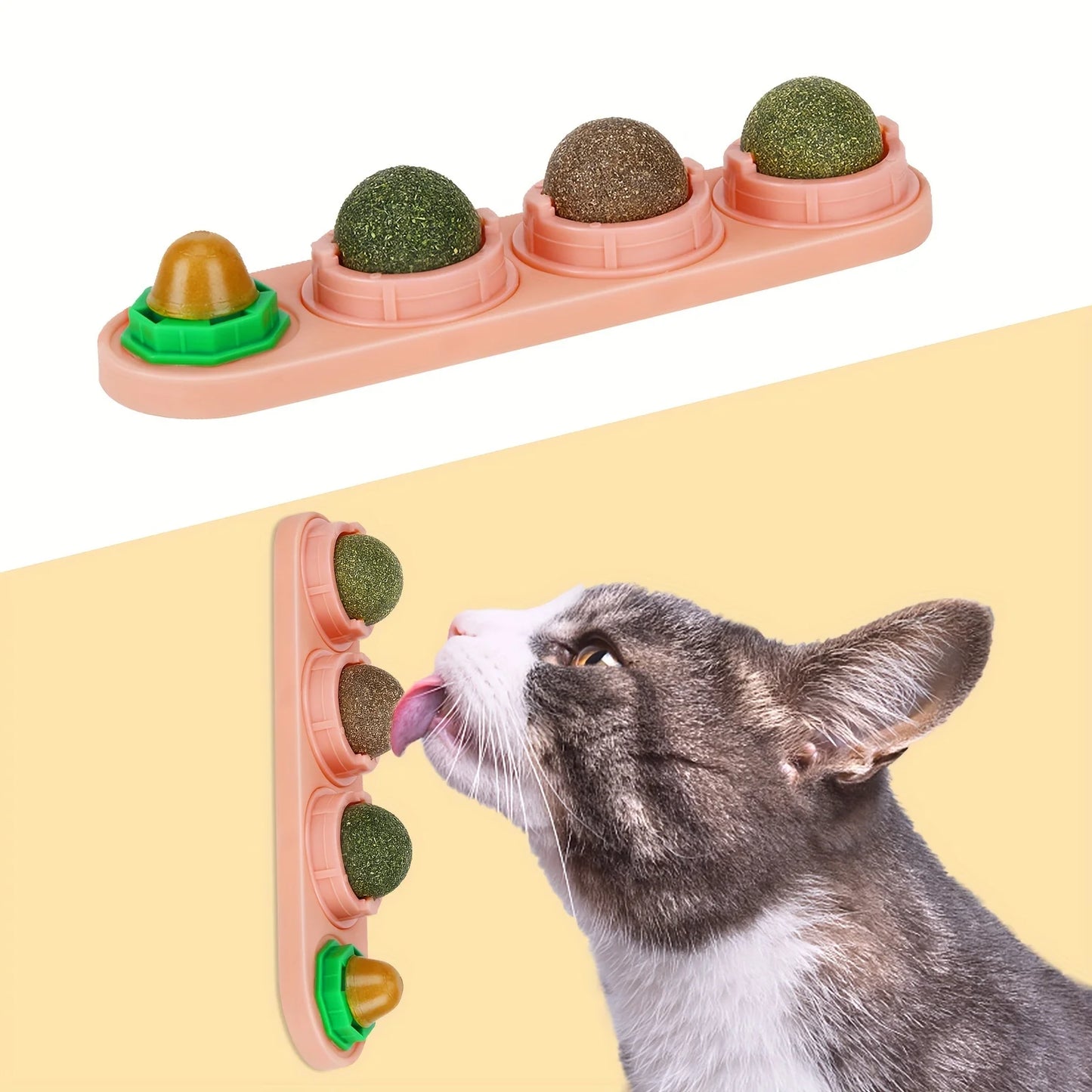 Wall Ball for cats 4 Pack Catnip Toys