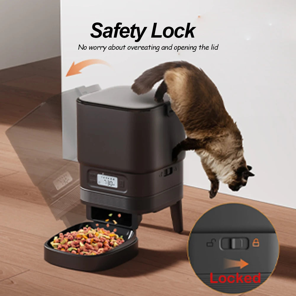 Furpipi Automatic Cat Feeder For Cats Dog Dry Food