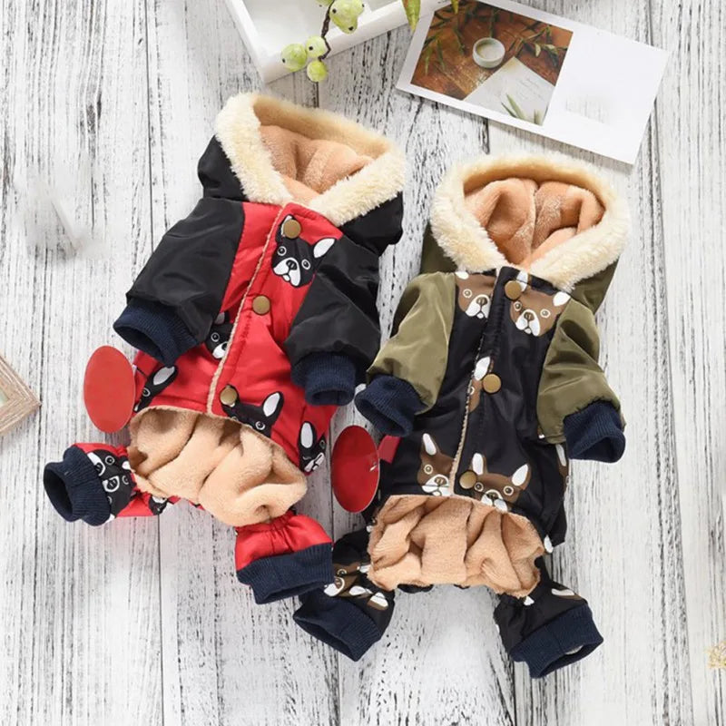 Pet Coat Jacket Warm Clothes Waterproof Hooded