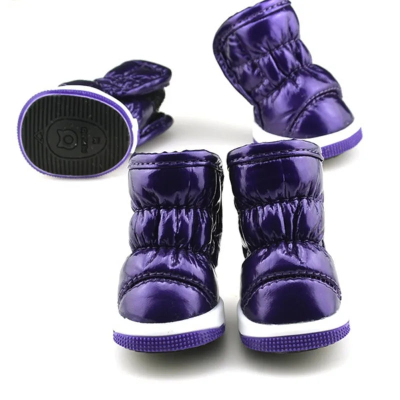 Waterproof Dog Shoes Winter Anti-Slip Booties 4Pcs/Set