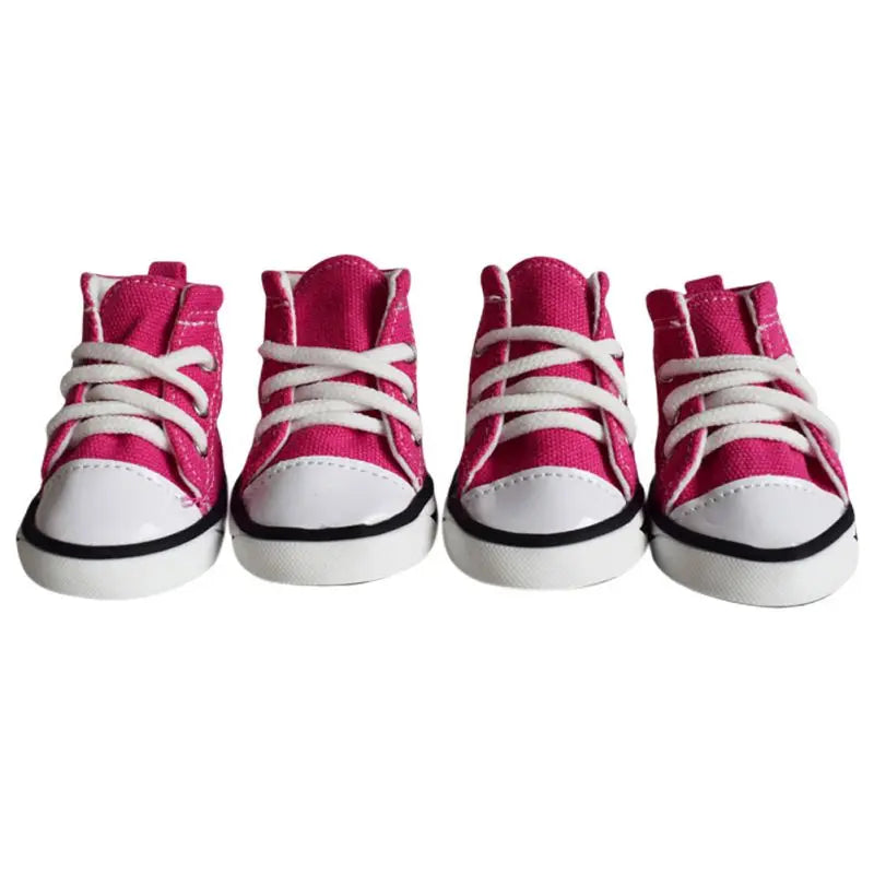 4pcs/set Waterproof Winter Canvas Pet Dog Shoes Anti-slip
