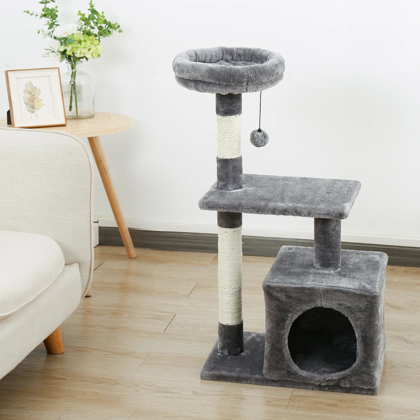 Cat Towers with Scratching Posts Double Perches