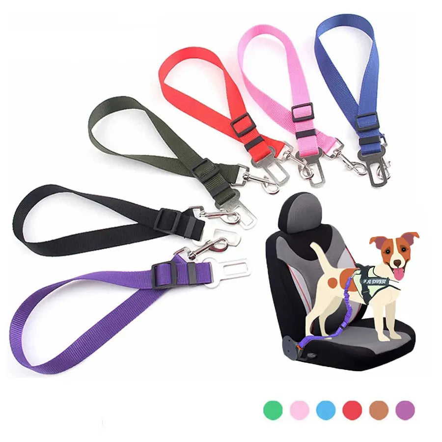 Pet Car Seat Belts Harness Vehicle 1pcs Adjustable Leader Clip