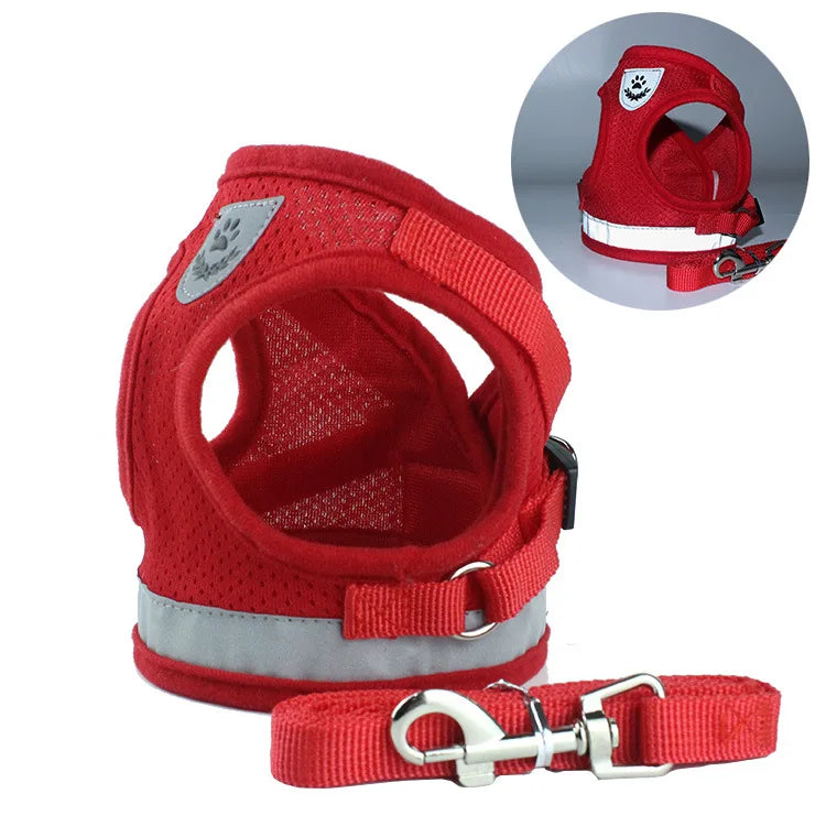 Reflective Harness with Leash Adjustable Pet Harnesses Vest