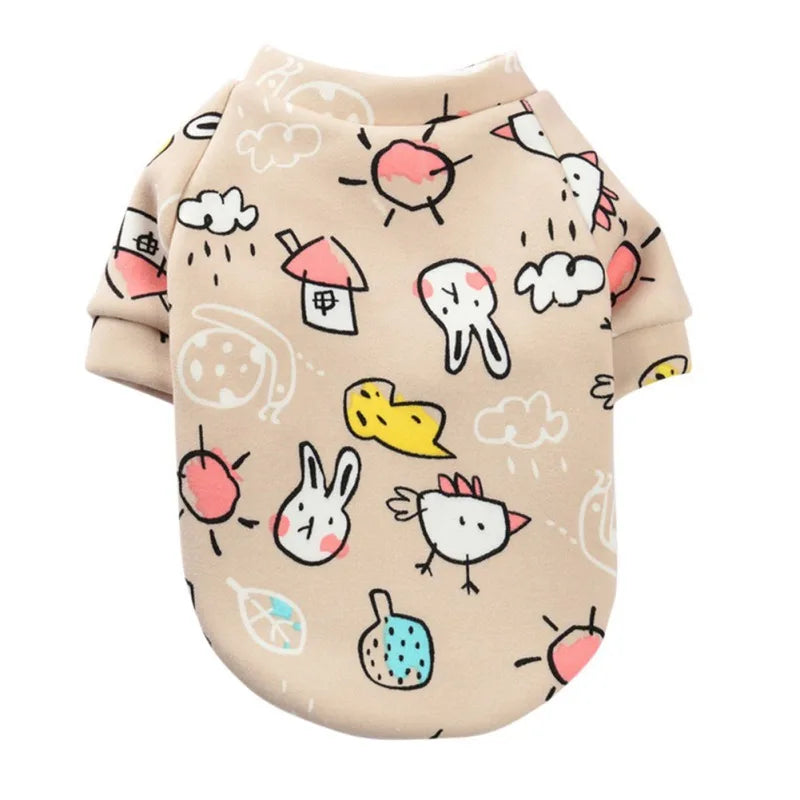 Animal Print Small Dog Pet Hoodie Coat