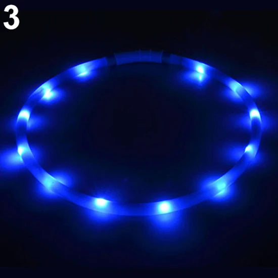 70CM USB Rechargeable LED Flashing Light Band Glow Collar