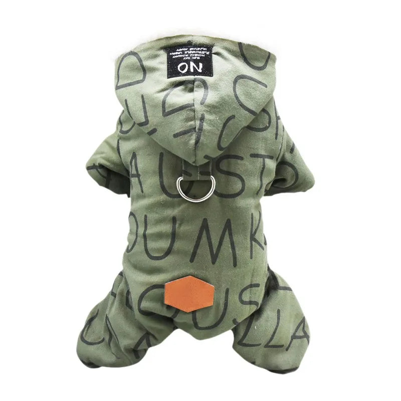 Winter Dog Clothes Warm Pet Jacket Letter Printing