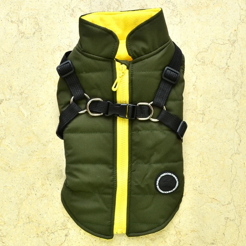 Winter Pet Dog Jacket With Buckle Labrador