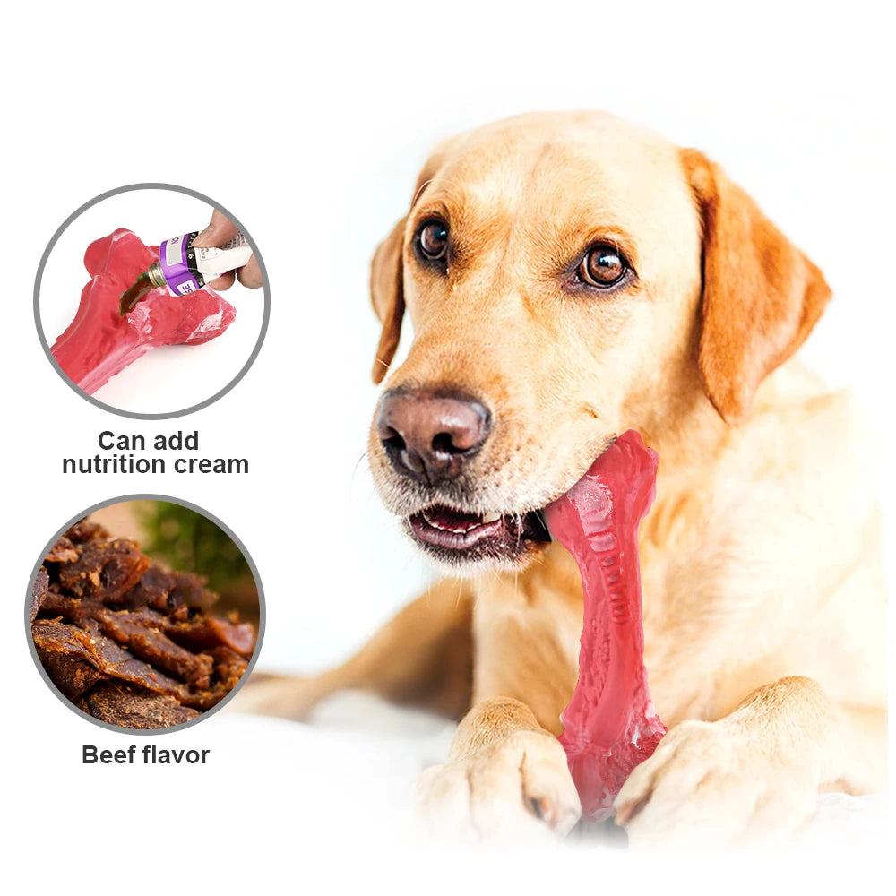 Pet Bone Chew Toy for Chewers with Durable Rubber