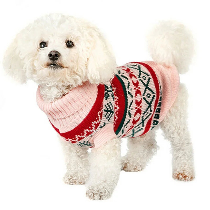 Winter Printing pet Clothes Warm Christmas Sweater
