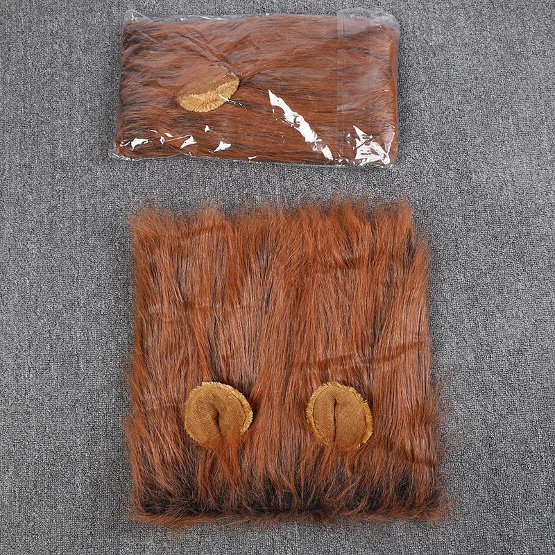 Cute Lion Mane Dog Wig Pet Cosplay Clothes With Tail for Dogs