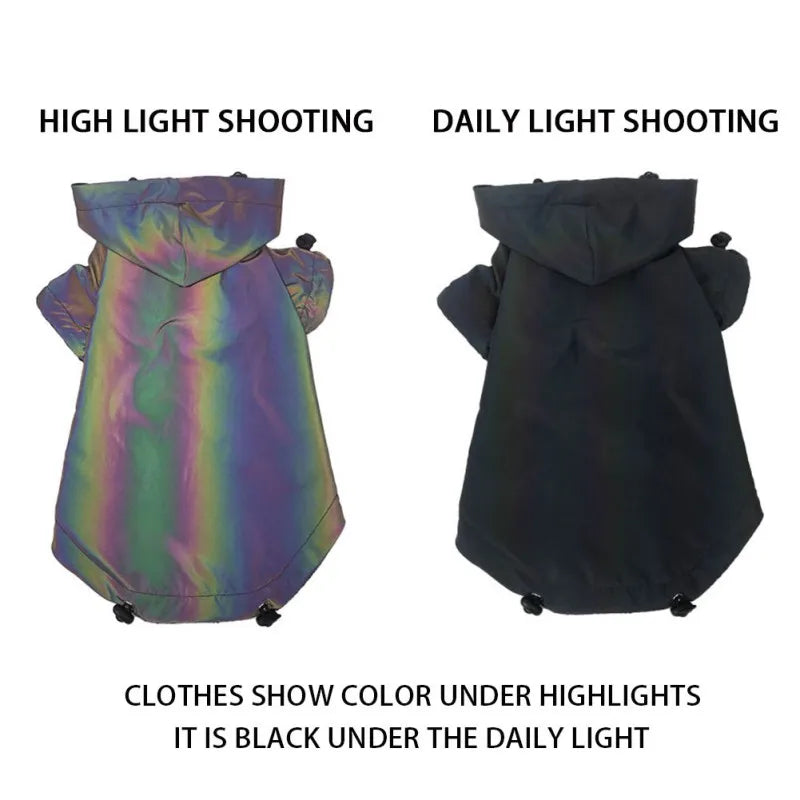 Dog Clothes Flashing Pet Dogs Hoodie Coat Windbreaker