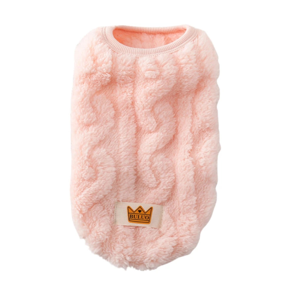 Fleece Pullover Pet Clothes Wavy Double-sided Pet Outfit