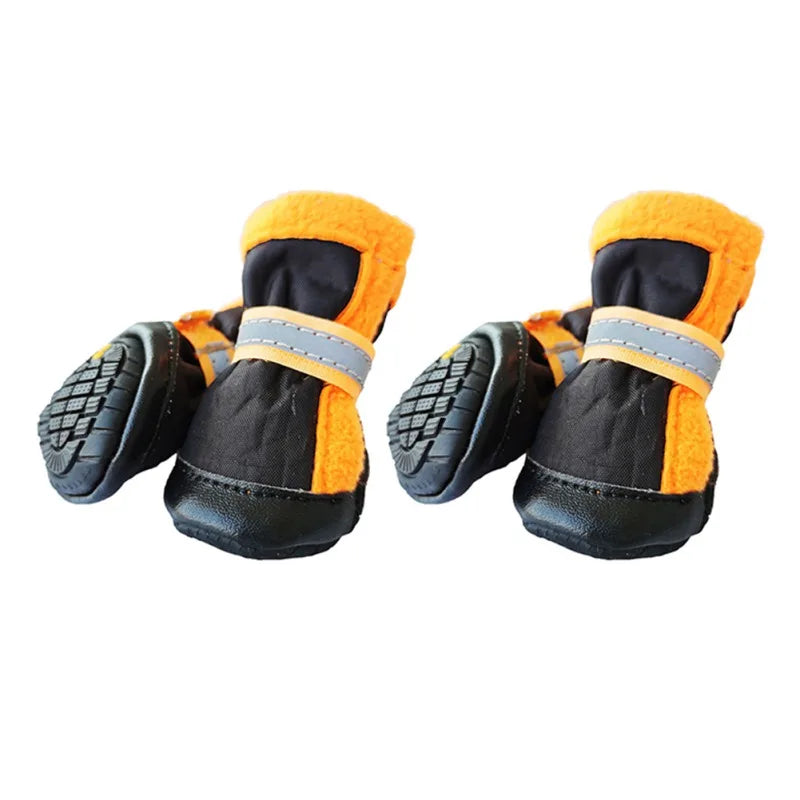 4pcs Dog Boots Pet Antiskid Shoes Winter Warm Waterproof