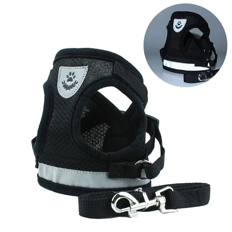 Reflective Harness with Leash Adjustable Pet Harnesses Vest