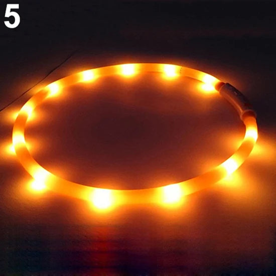 70CM USB Rechargeable LED Flashing Light Band Glow Collar