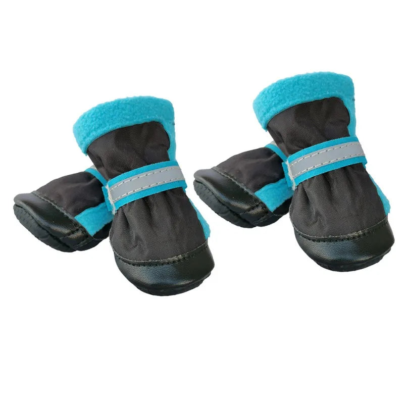 4pcs Dog Boots Pet Antiskid Shoes Winter Warm Waterproof