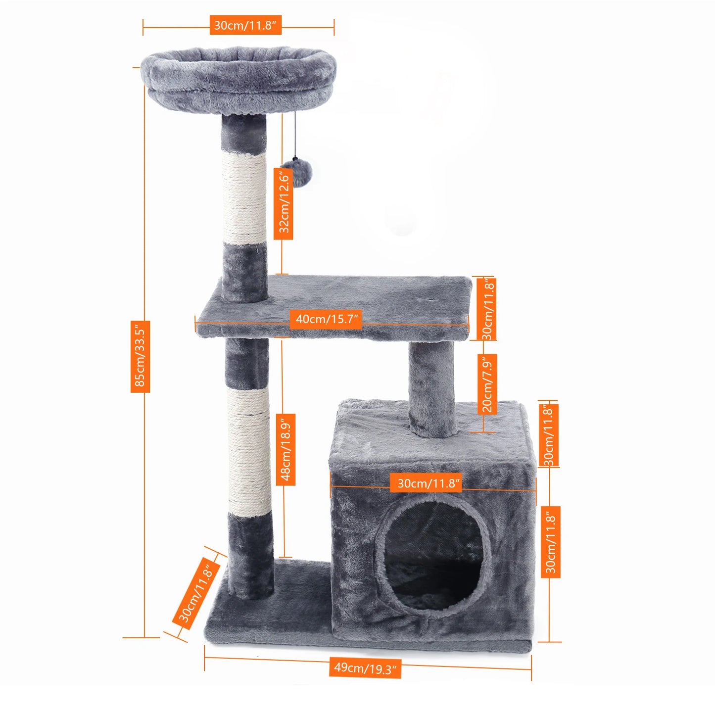 Cat Towers with Scratching Posts Double Perches