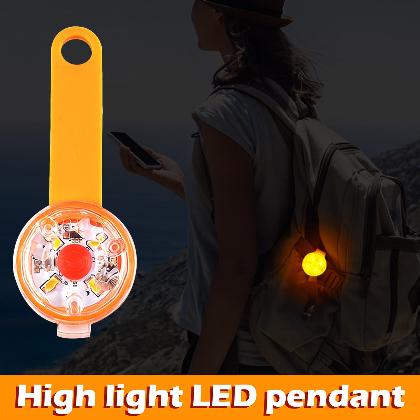 pets Collars Anti Loss Pendant Waterproof Safety Light