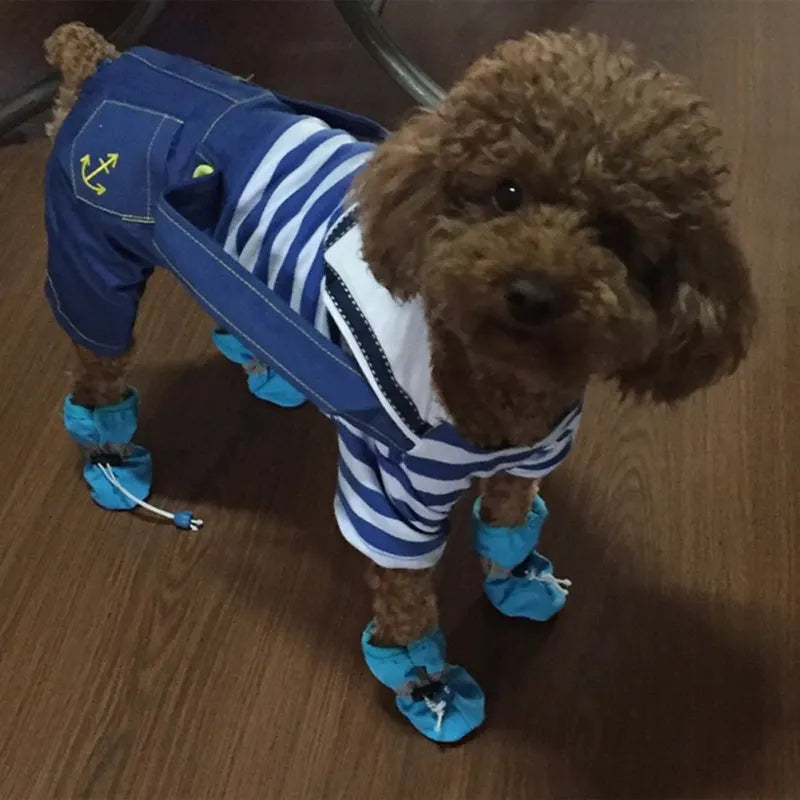 4pcs Waterproof Shoes Antiskid Dog Shoes