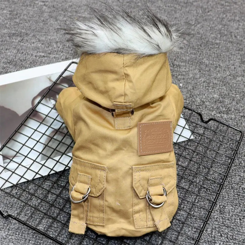 Winter Dog Clothes Warm Puppy Jacket Coat Hooded Clothing