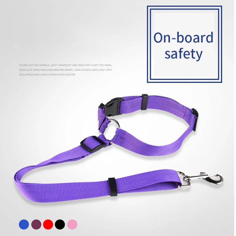 Dog Car Seat Belt Lead Leash Back Seat Safety Belt