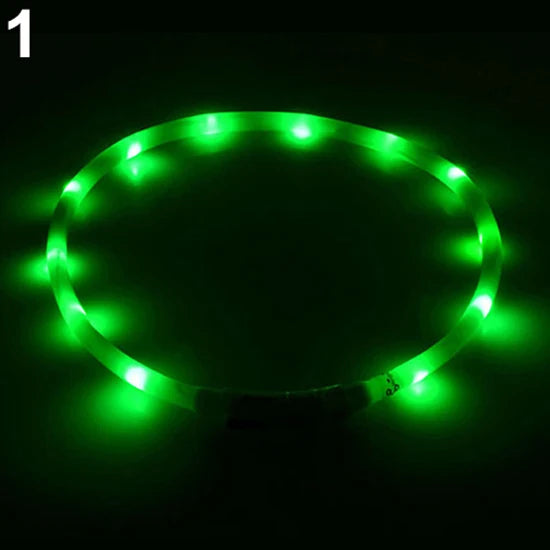 70CM USB Rechargeable LED Flashing Light Band Glow Collar