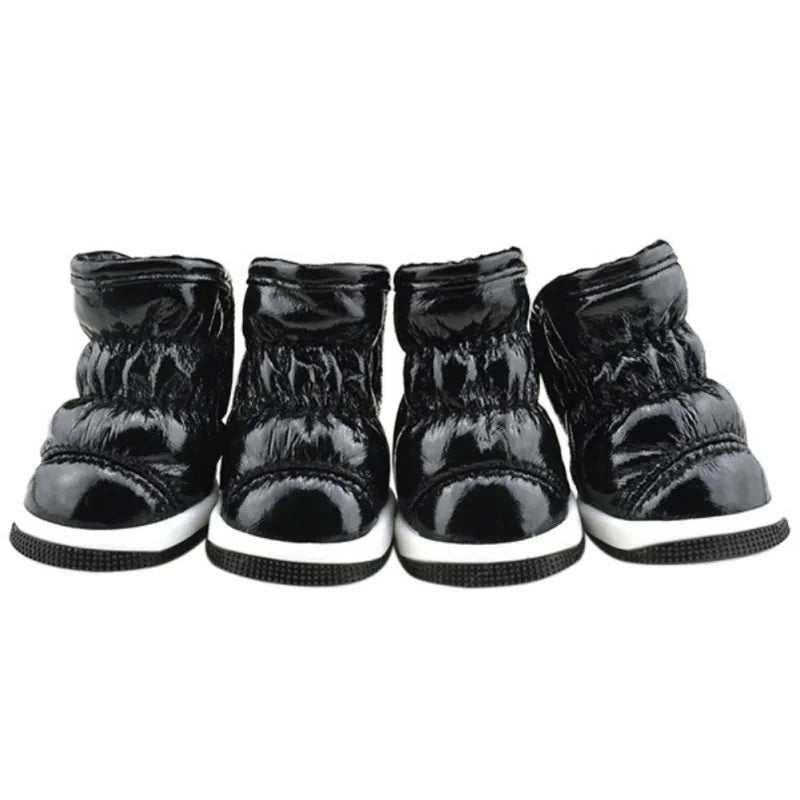 4Pcs/set Winter Dog Shoes For Small Dogs Waterproof Snow Boots