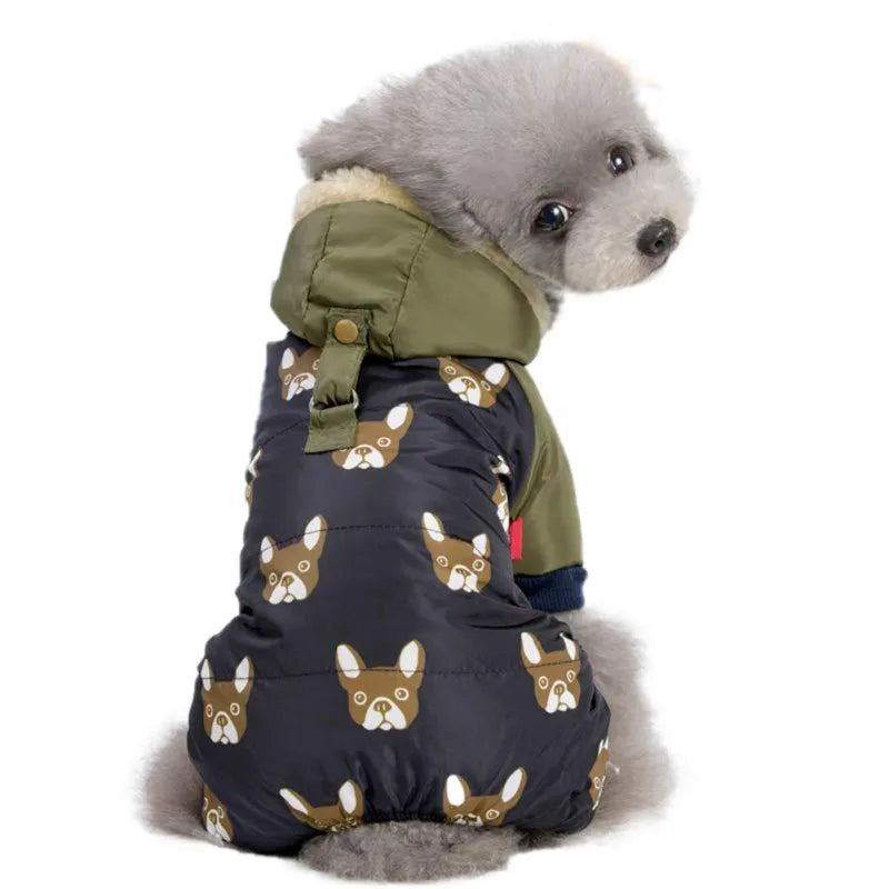 Pet Coat Jacket Warm Clothes Waterproof Hooded