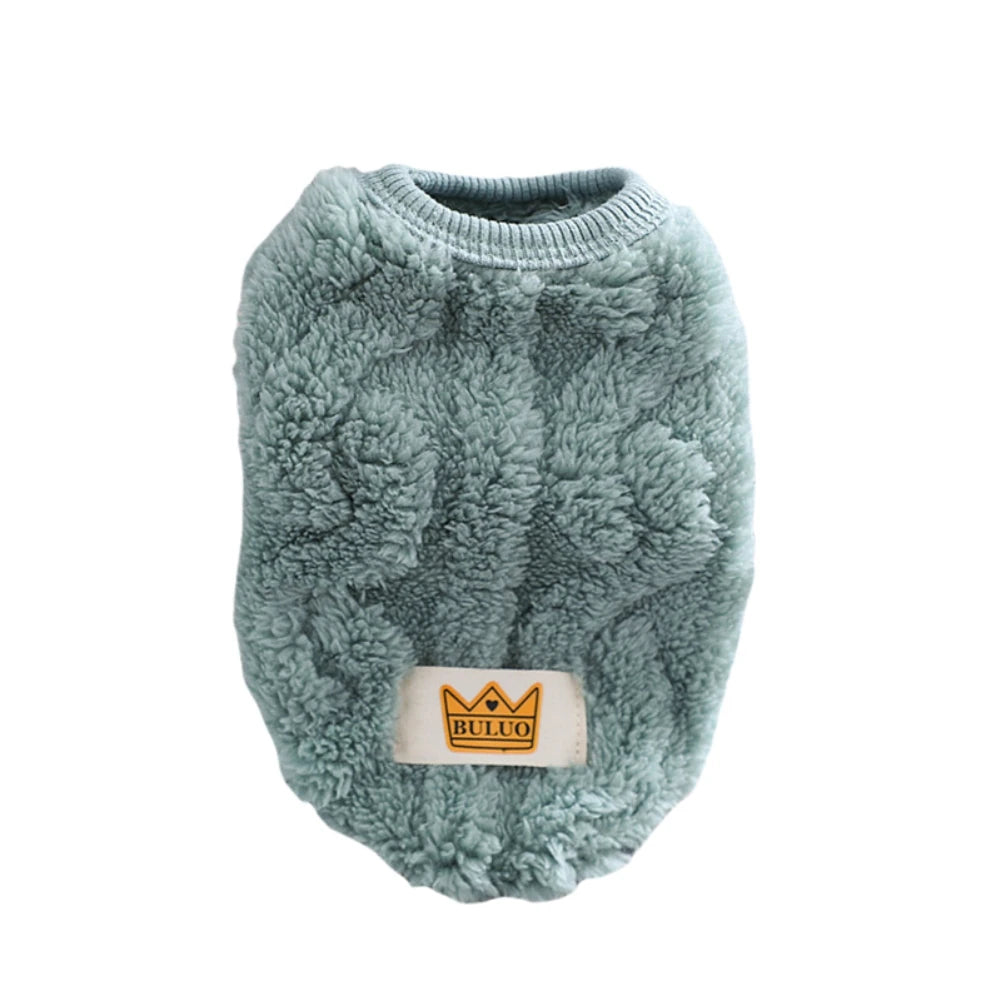 Fleece Pullover Pet Clothes Wavy Double-sided Pet Outfit