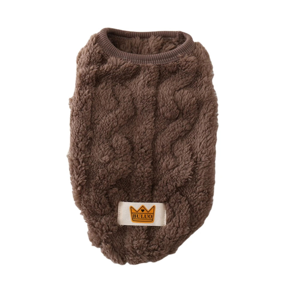 Fleece Pullover Pet Clothes Wavy Double-sided Pet Outfit