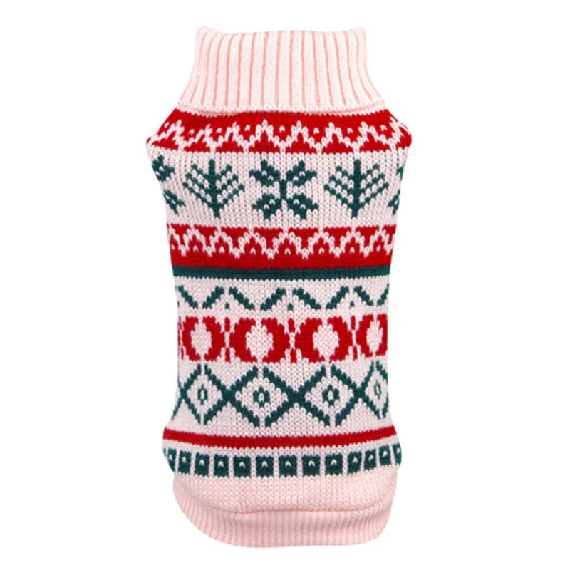 Winter Printing pet Clothes Warm Christmas Sweater