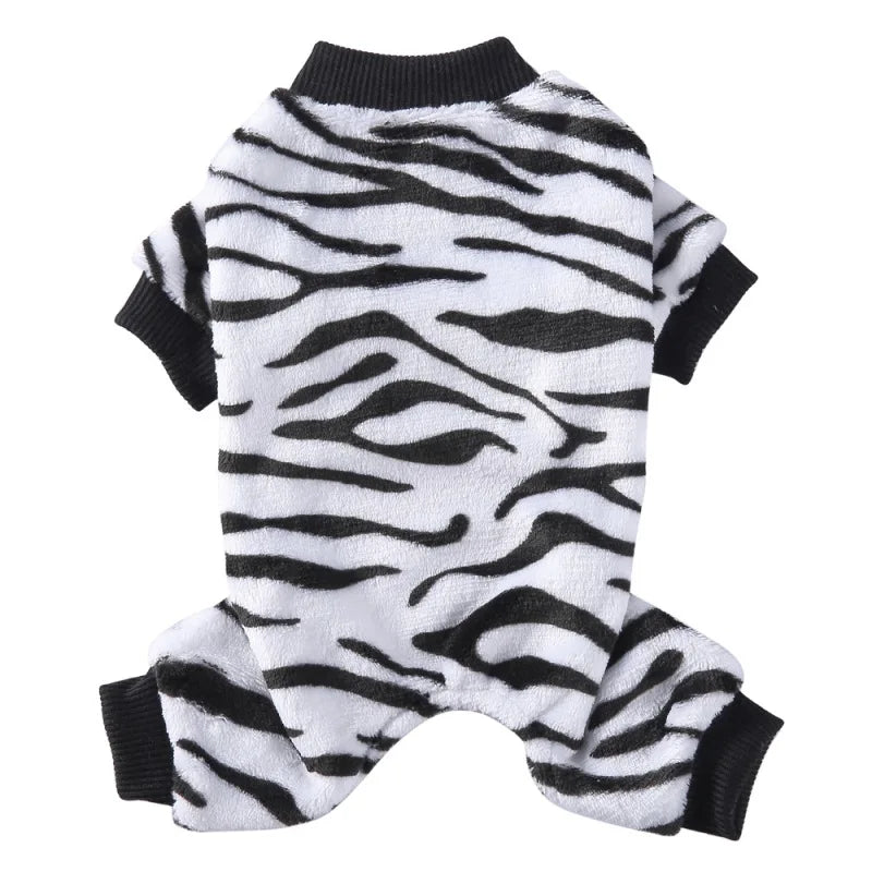 Dog Pajamas Winter Clothes Dot Print Warm Jumpsuits Coat