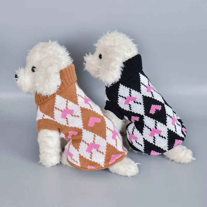 Winter Printing pet Clothes Warm Christmas Sweater