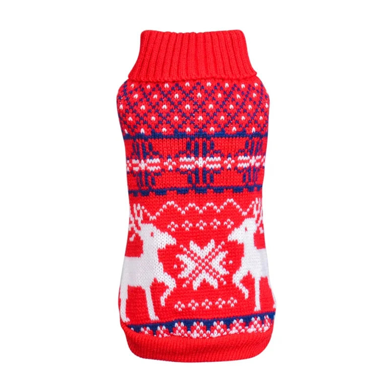 Winter Printing pet Clothes Warm Christmas Sweater