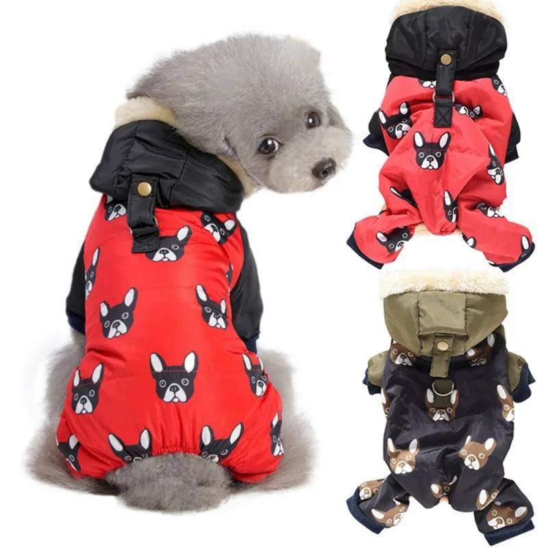 Pet Coat Jacket Warm Clothes Waterproof Hooded