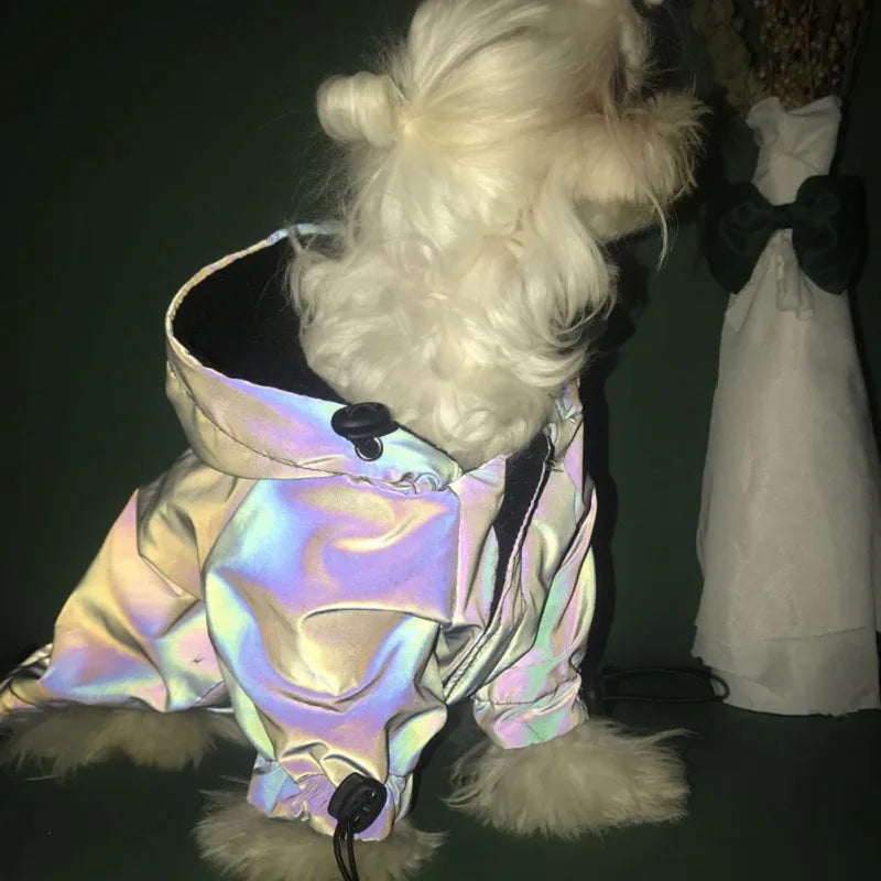 Dog Clothes Flashing Pet Dogs Hoodie Coat Windbreaker