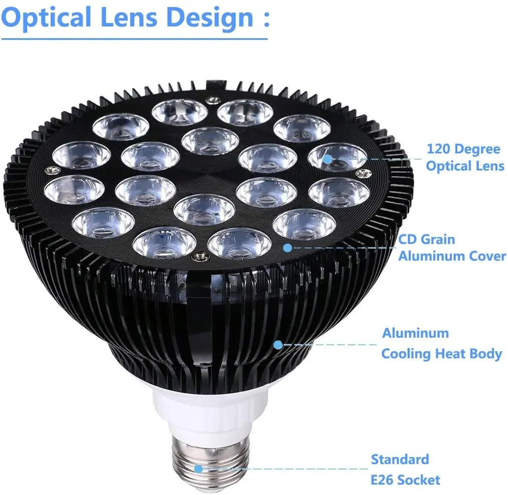E27 LED Aquarium Light Bulb 12W-54W