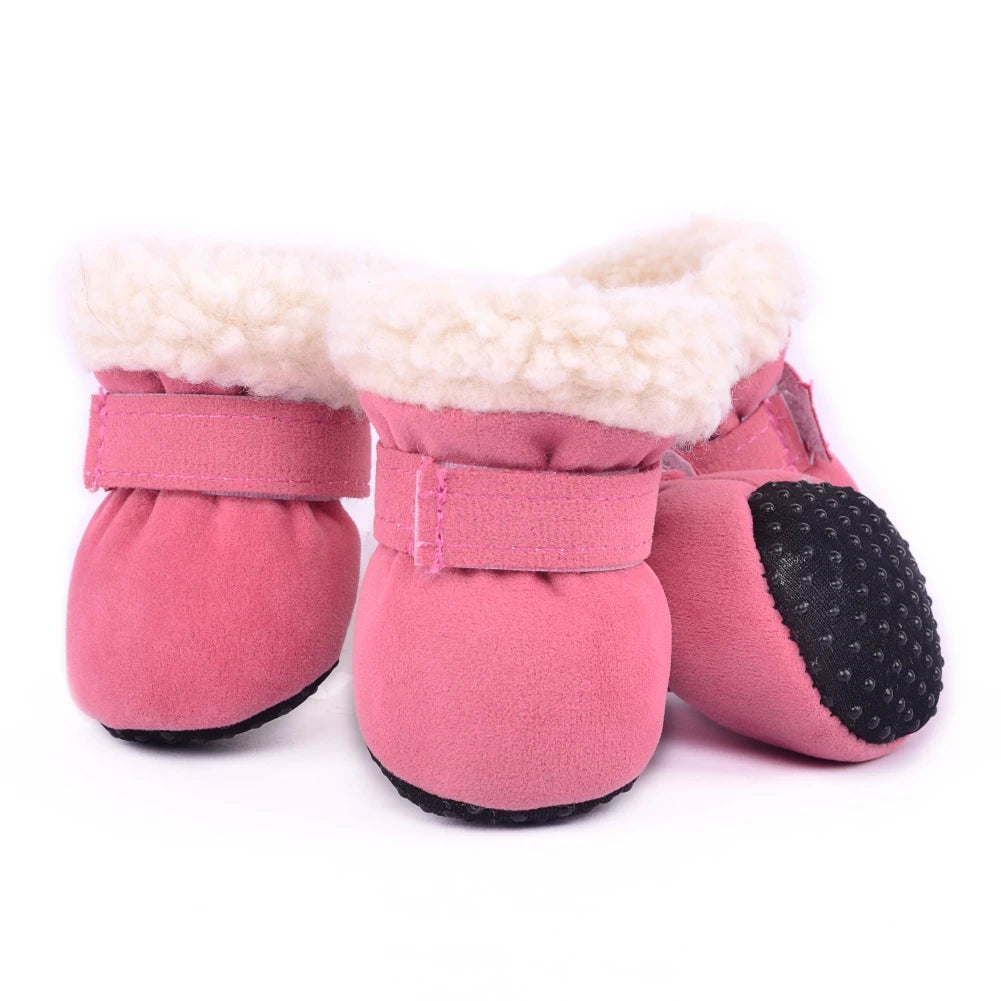 4 Pcs/Sets Winter Dog Shoes For Small Dogs