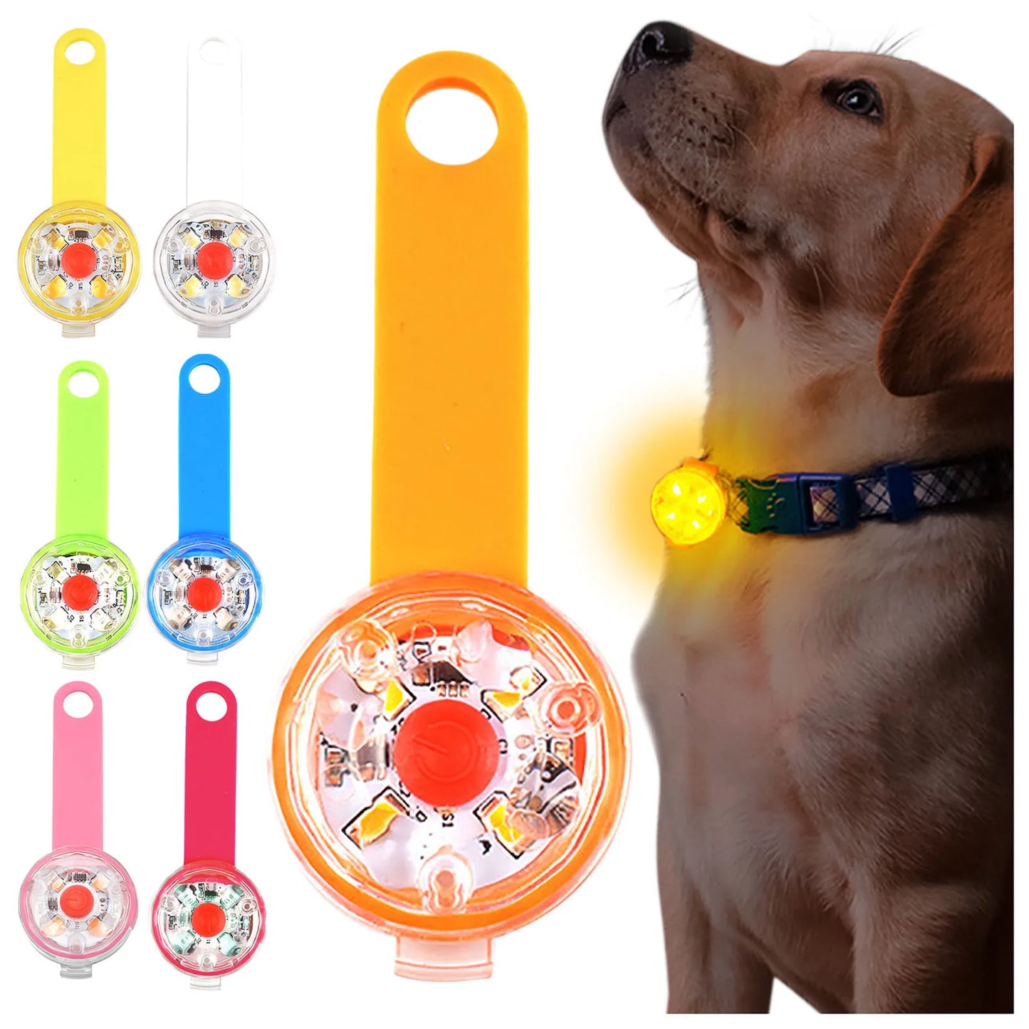 pets Collars Anti Loss Pendant Waterproof Safety Light