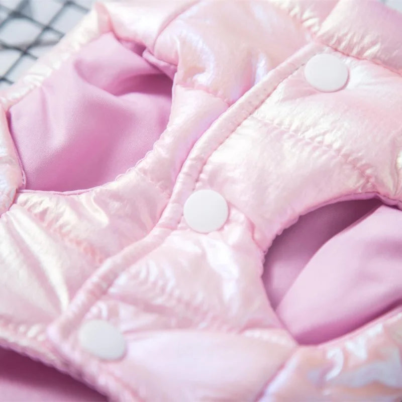 Winter Pet Clothes Waterproof Glossy Jacket Warm Dog Coat