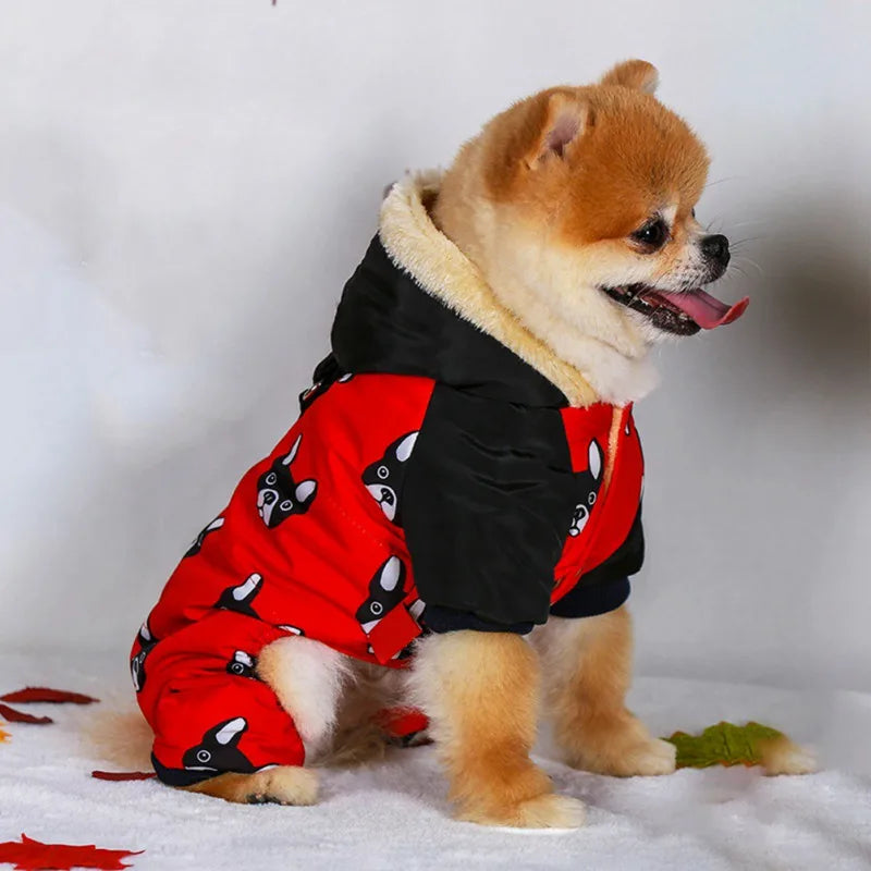 Pet Coat Jacket Warm Clothes Waterproof Hooded