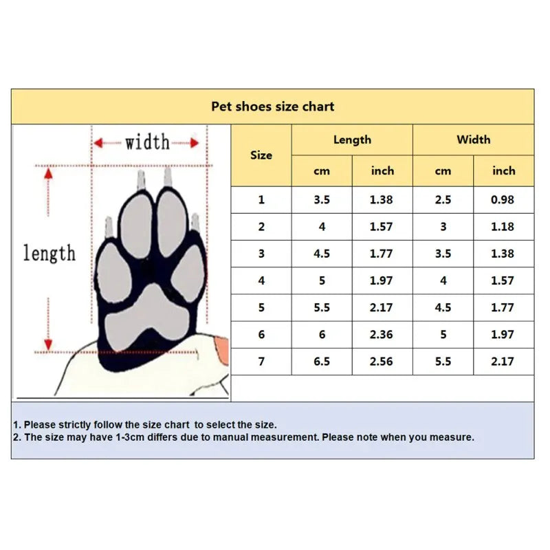 4pcs Winter Thick Warm Pet Dog Shoes Anti-slip Waterproof