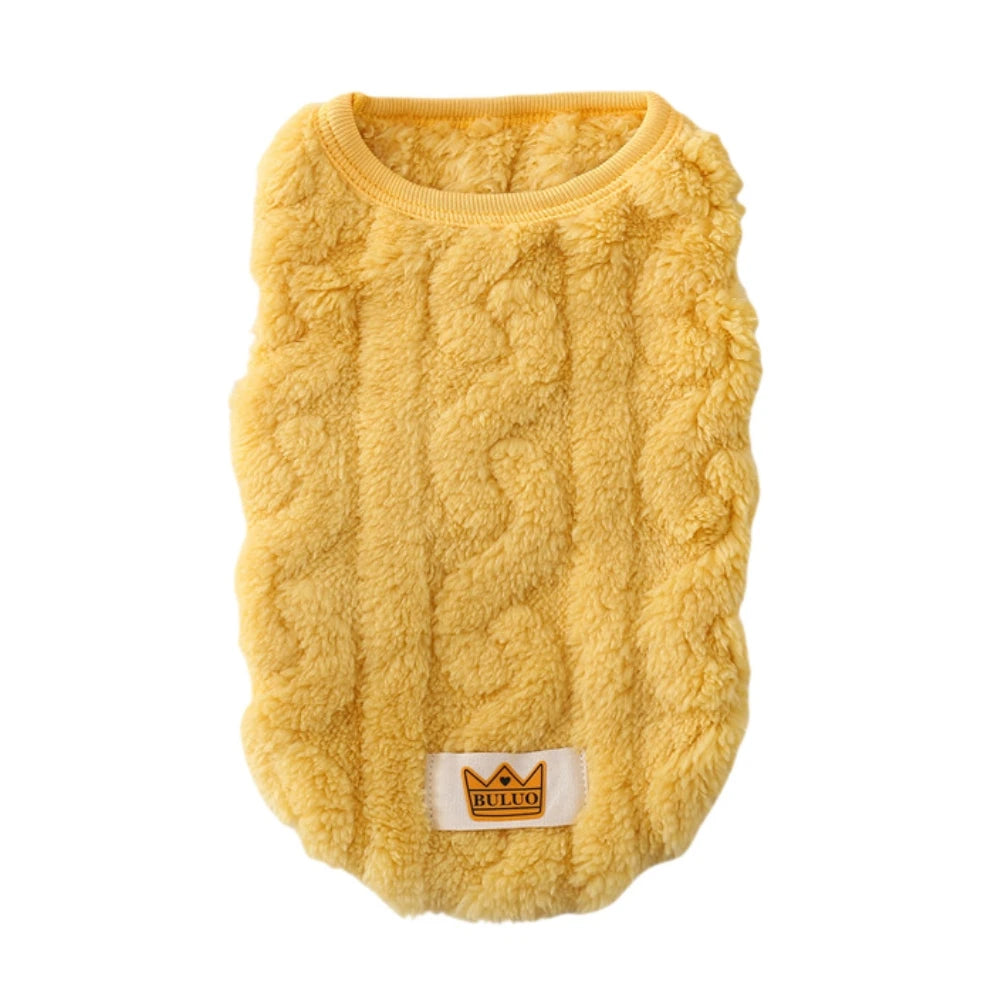 Fleece Pullover Pet Clothes Wavy Double-sided Pet Outfit