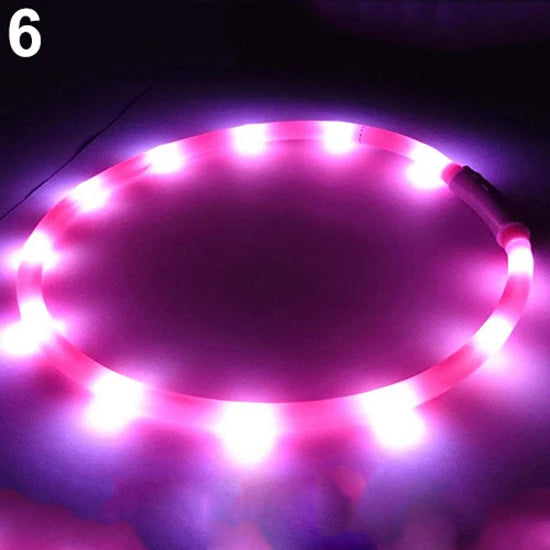 70CM USB Rechargeable LED Flashing Light Band Glow Collar