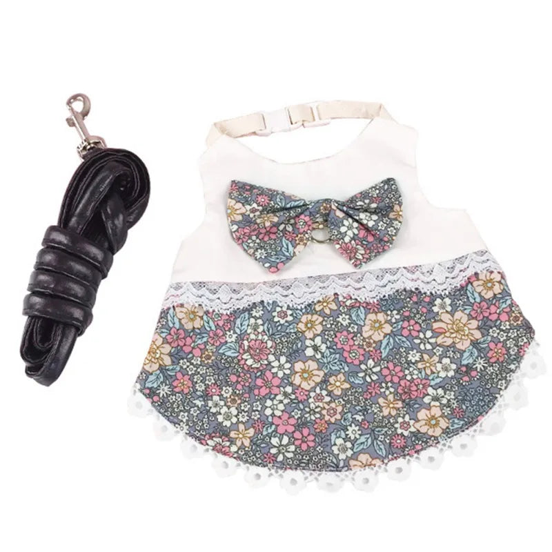 Christmas Bunny Vest Harness Outdoor Leash Set