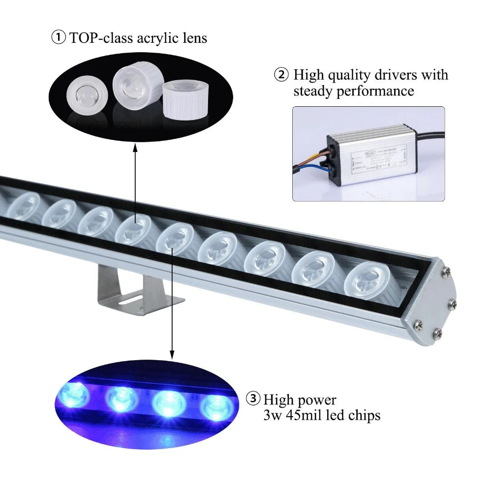 54W 81W 108W LED Bar Light IP65 Fish Tank