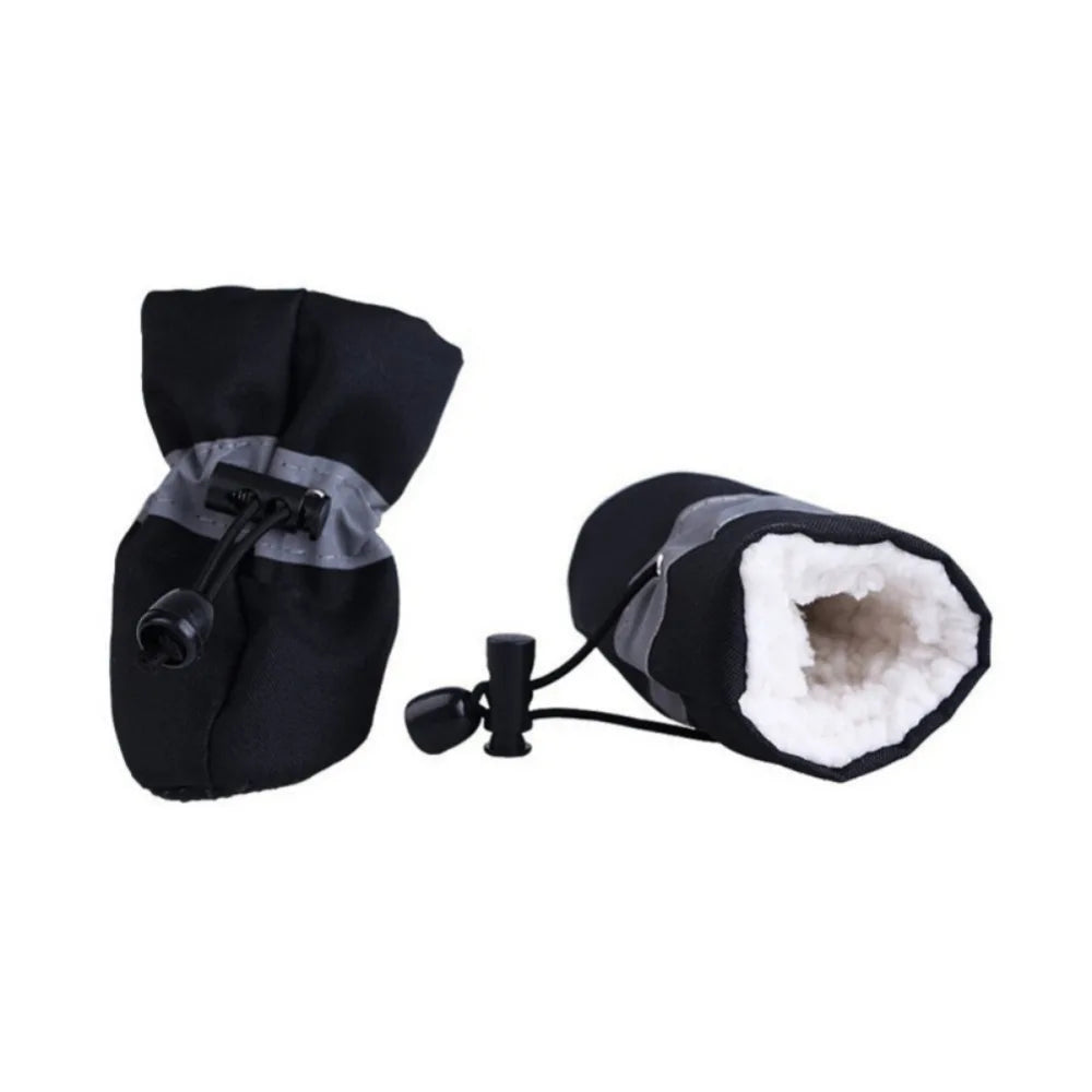 New 4pcs/set Pet Winter Warm Soft Cashmere Anti-skid Shoes