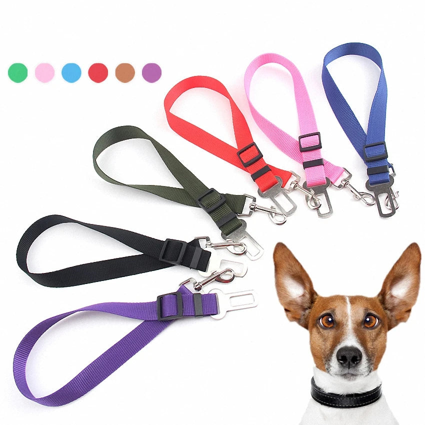 Pet Car Seat Belts Harness Vehicle 1pcs Adjustable Leader Clip